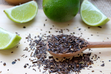 Mate herb with lemon
