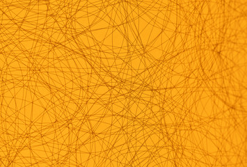 Bright Yellow Glass With Doodle Lines