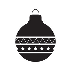 Isolated christmas ball icon. Vector illustration design