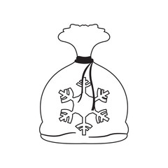 Isolated santa present sack. Christmas objects. Vector illustration design