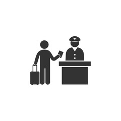 Passport control icon. Element of airport icon for mobile concept and web apps. Detailed Passport control icon can be used for web and mobile