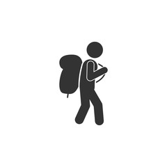 Man with backpack icon. Element of airport icon for mobile concept and web apps. Detailed Man with backpack icon can be used for web and mobile