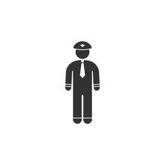 Man in uniform icon. Element of airport icon for mobile concept and web apps. Detailed Man in uniform icon can be used for web and mobile