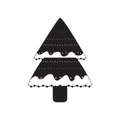 Isolated christmas tree icon. Vector illustration design