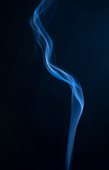 Abstract blue smoke swirls