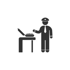 Baggage check icon. Element of airport icon for mobile concept and web apps. Detailed Baggage check icon can be used for web and mobile
