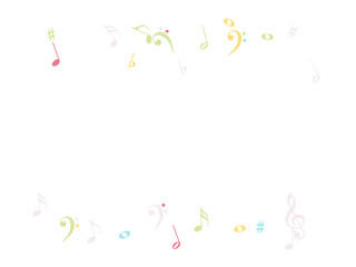 Music Notes Confetti Falling Chaos Vector. Music Symbols Texture Poster Background Elements. Party Night, Festival, Celebration or Concert, Melody Notes Trail. Decorative Song Sheets Chaos Effect.