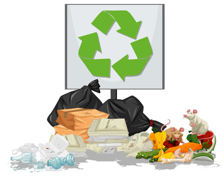 Pile of rubbish scene