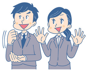 ビジネスマン 男女のイラスト
