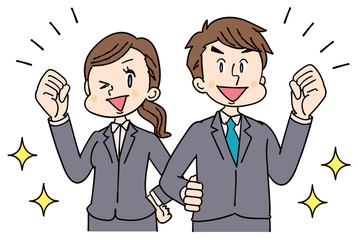ビジネスマン 男女のイラスト