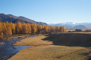 Karakol valley in autumn,Altai,Russia.