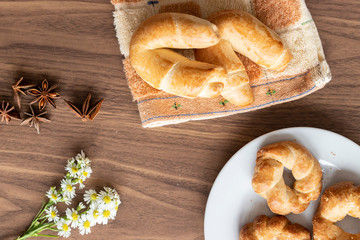 Delicious cookies at breakfast