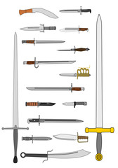 Bladed Weapons Illustration