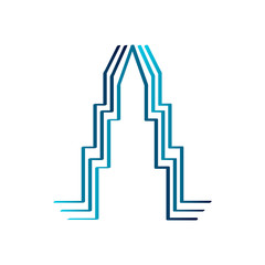 Isolated abstract building logo. Vector illustration design