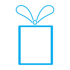 Isolated blue present icon. Vector illustration design