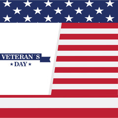 Veteran day background with text. Vector illustration design