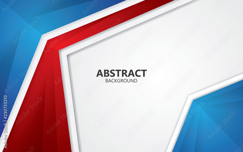 Poster abstract red and blue frame layout design vector innovation concept