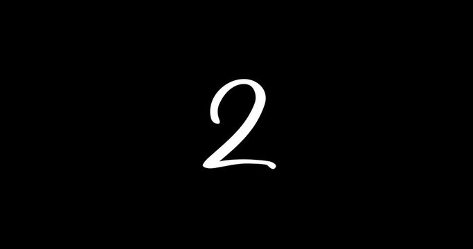 Animated numbers from zero to ten. Hand-drawn frame by frame in unique fluid style