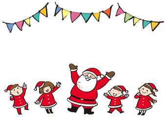 サンタクロースと子供たち
