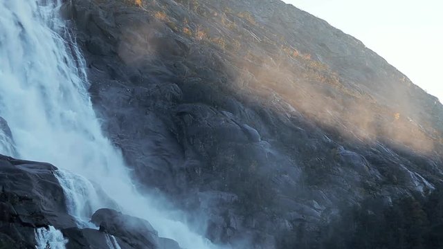 Waterfall in Fall, scenery and awe.