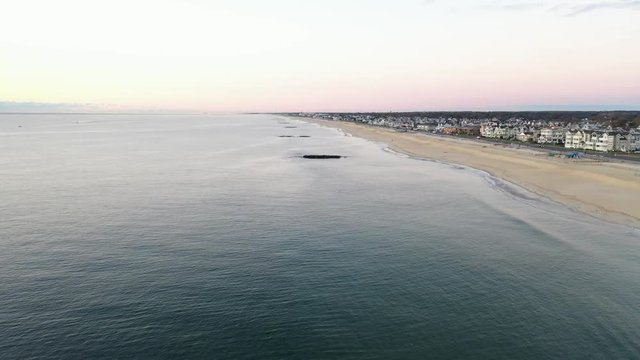 Early morning flight along the beach of Belmar in New Jersey.