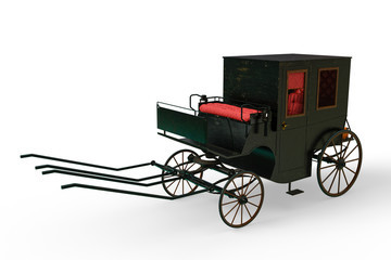 carriage in a white background