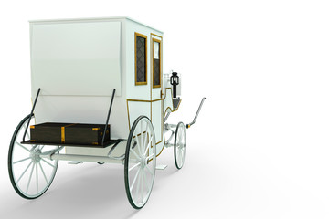 carriage in a white background