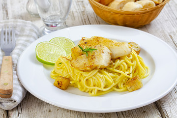 pasta with and fish