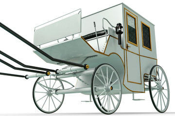 carriage in a white background