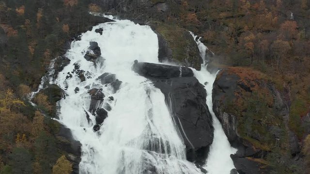 Waterfall in Fall, scenery and awe.