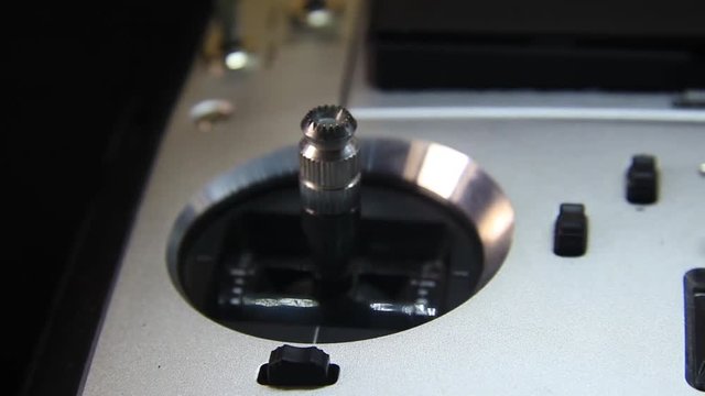 Close Up Of Quadcopter Drone Remote Controller.
