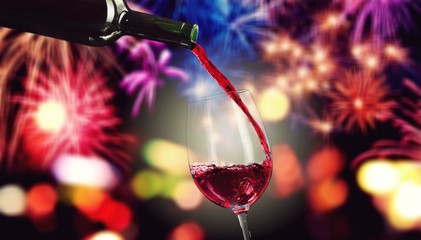 Wine pour red alcohol anniversary background bar