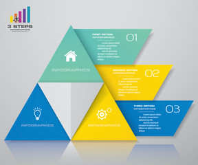 3 steps pyramid with free space for text on each level. infographics, presentations or advertising. EPS10.	