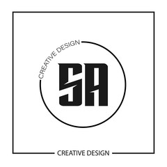 Initial Letter SA Logo Template Design