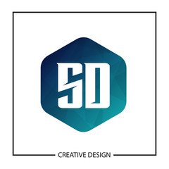 Initial Letter SD Logo Template Design