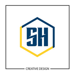 Initial Letter SH Logo Template Design