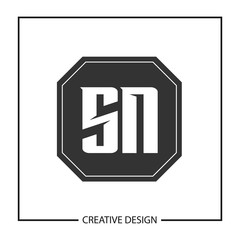 Initial Letter SN Logo Template Design