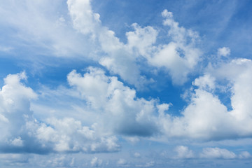 Naklejka na ściany i meble White cloud and blue sky