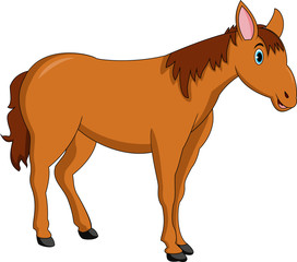 cute horse cartoon