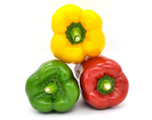 Pepper white background