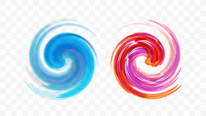 Abstract swirl design element. Spiral, rotation and swirling movement. Vector illustration with dynamic effect.