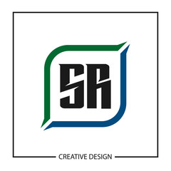 Initial Letter SR Logo Template Design