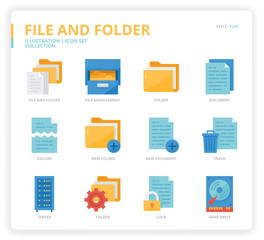 File and folder icon set