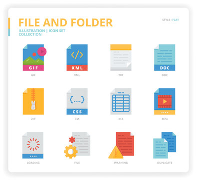 File and folder icon set