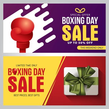 Boxing Day Sale Banner Template Design
