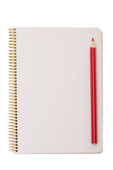 White notepad for notes on a white background