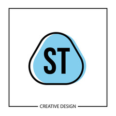 Initial Letter ST Logo Template Design