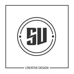 Initial Letter SV Logo Template Design