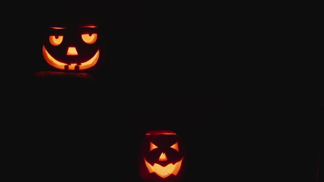 Funny Halloween three Pumpkins brothers