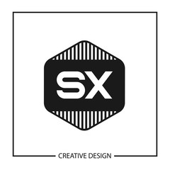 Initial Letter SX Logo Template Design